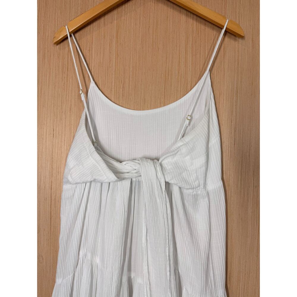 J Crew Bow Back Tiered Maxi Dress In Soft Gauze Womens Size Large White - Picture 6 of 15